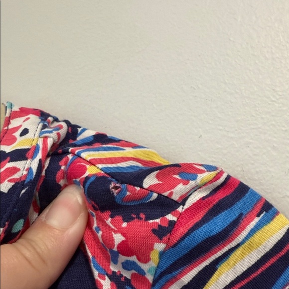 Lilly Pulitzer 100% Pima Cotton Navy Pink Paisley Dress Size Small - Picture 6 of 7